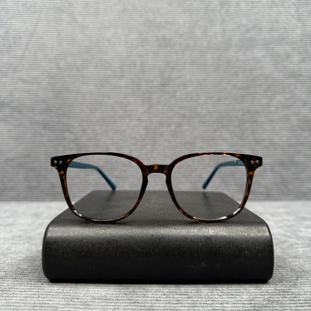 Zenni Optical Tortoiseshell Teal Square Y2K Eyeglasses Frames 4443425 Vtg